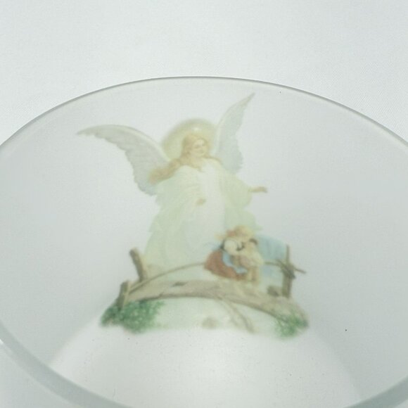 Vintage Wine Glass Cocktail Drink Angel Wing Guardian Mother Milky Frosty Cold - Picture 5 of 12